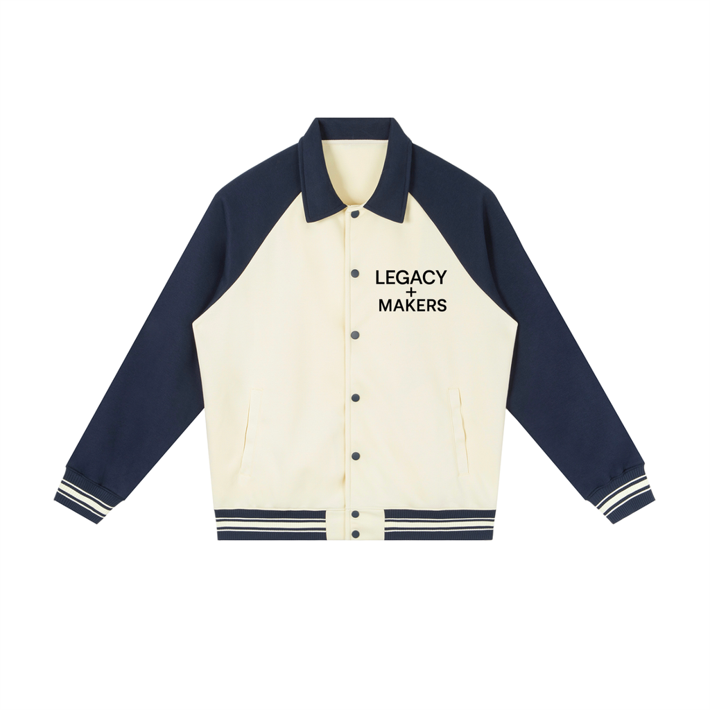 Legacy of Makers - Contrast Raglan Sleeve Baseball Jacket