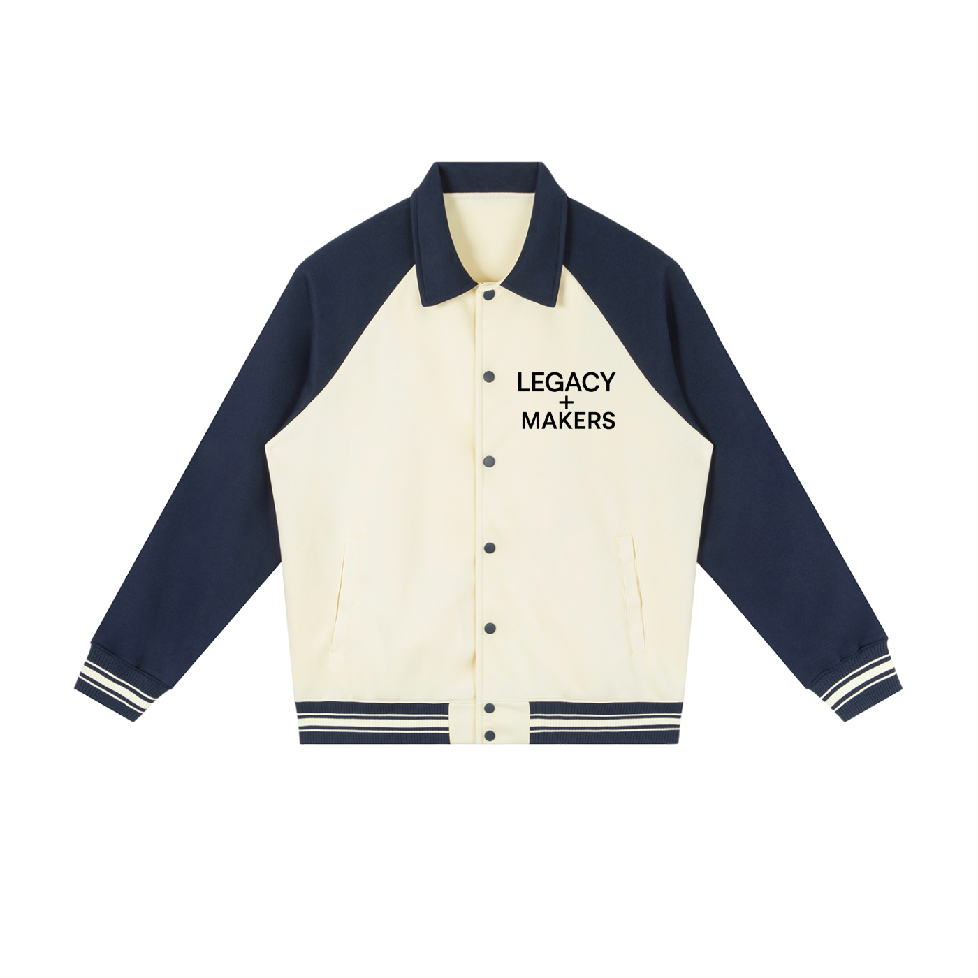Legacy of Makers - Contrast Raglan Sleeve Baseball Jacket