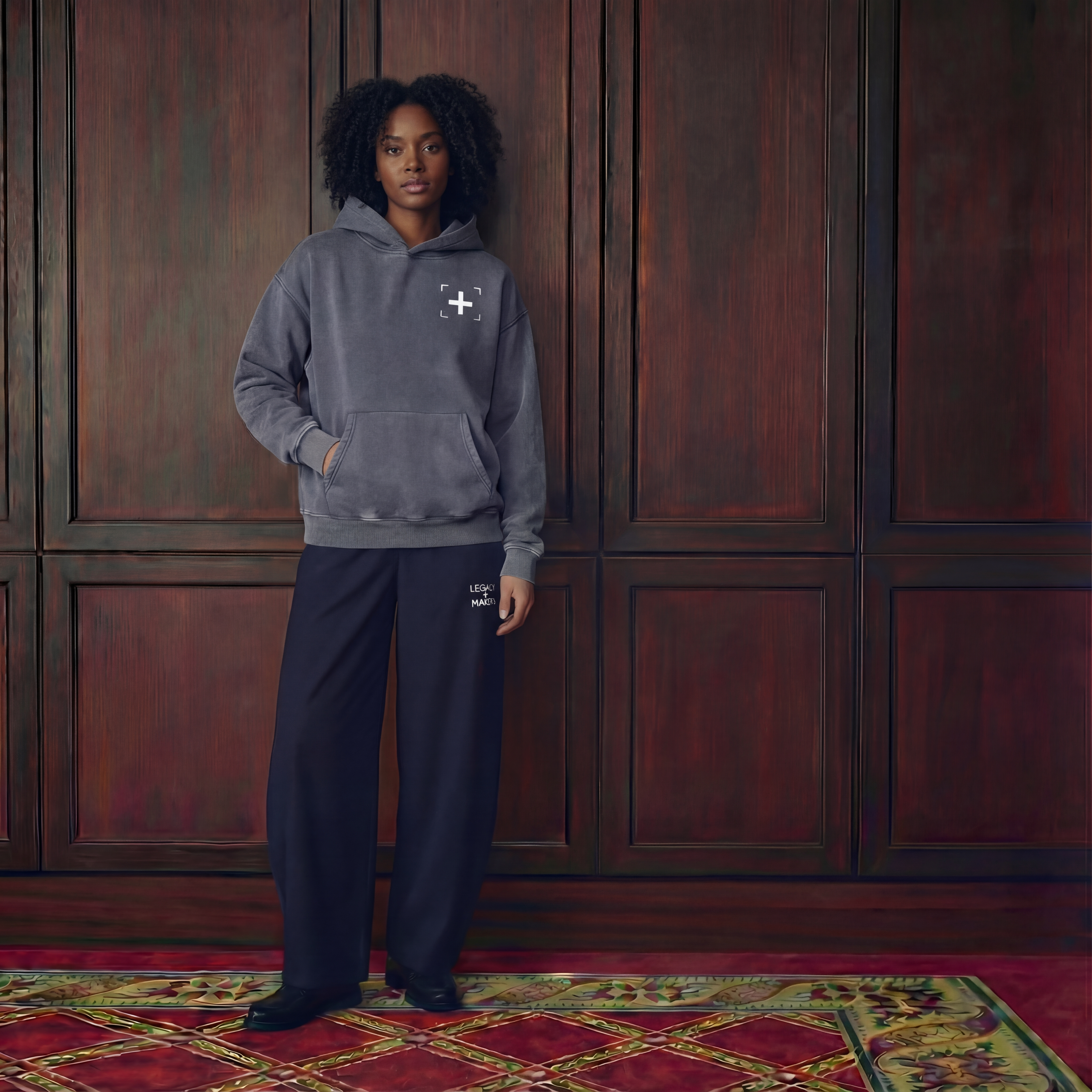 Legacy of Makers - Snow Wash Fleece Oversize Hoodie