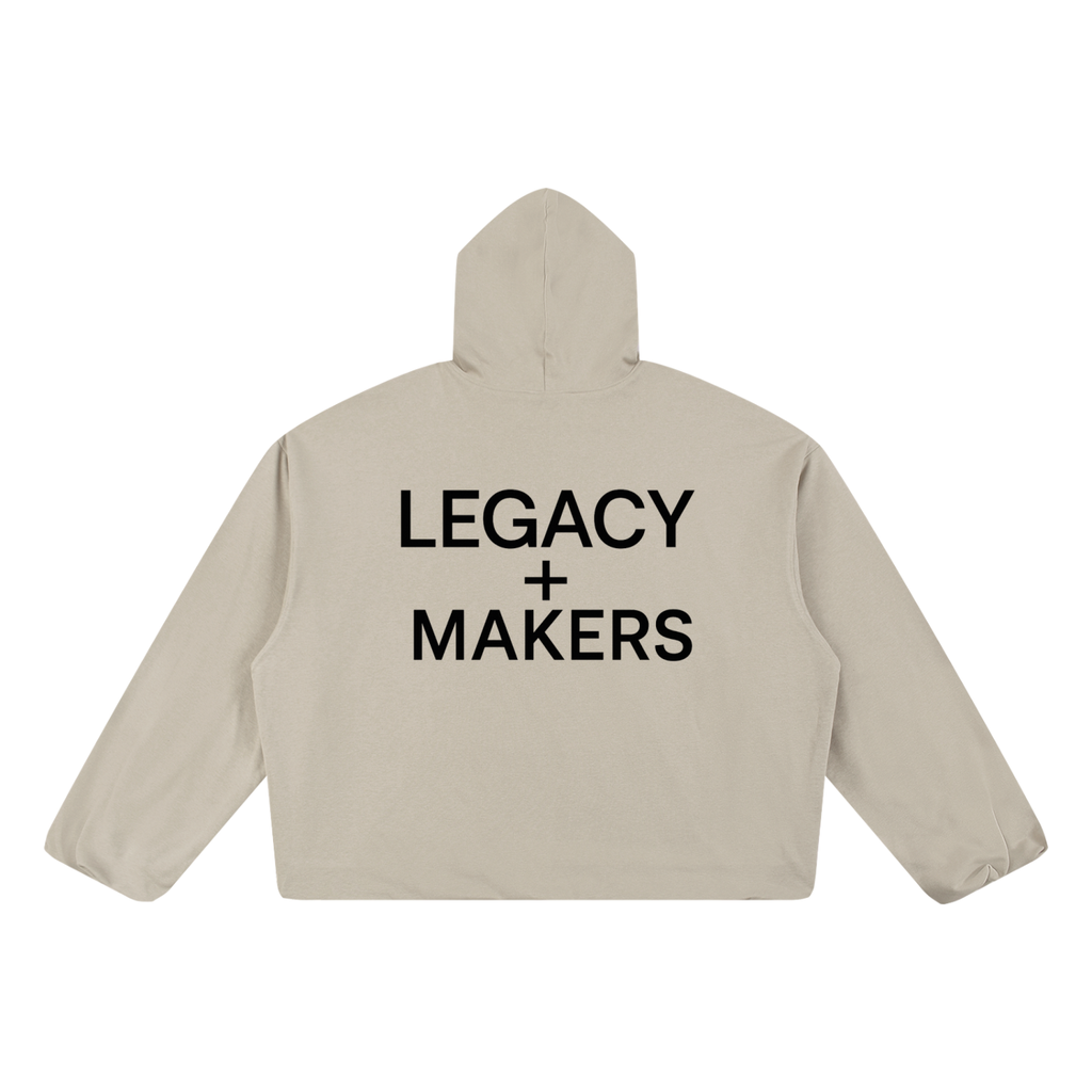 Legay of Makers - Boxy Gather-Hem Hoodie