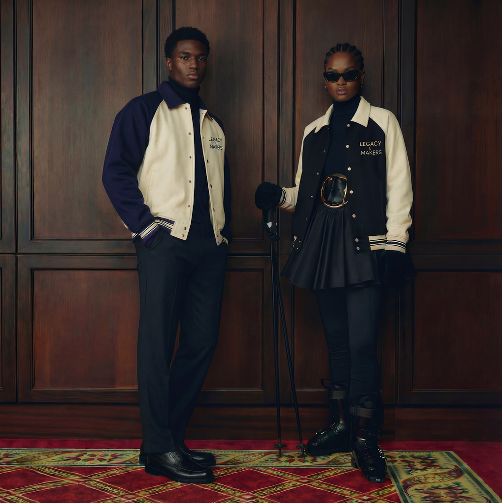 Legacy of Makers - Contrast Raglan Sleeve Baseball Jacket