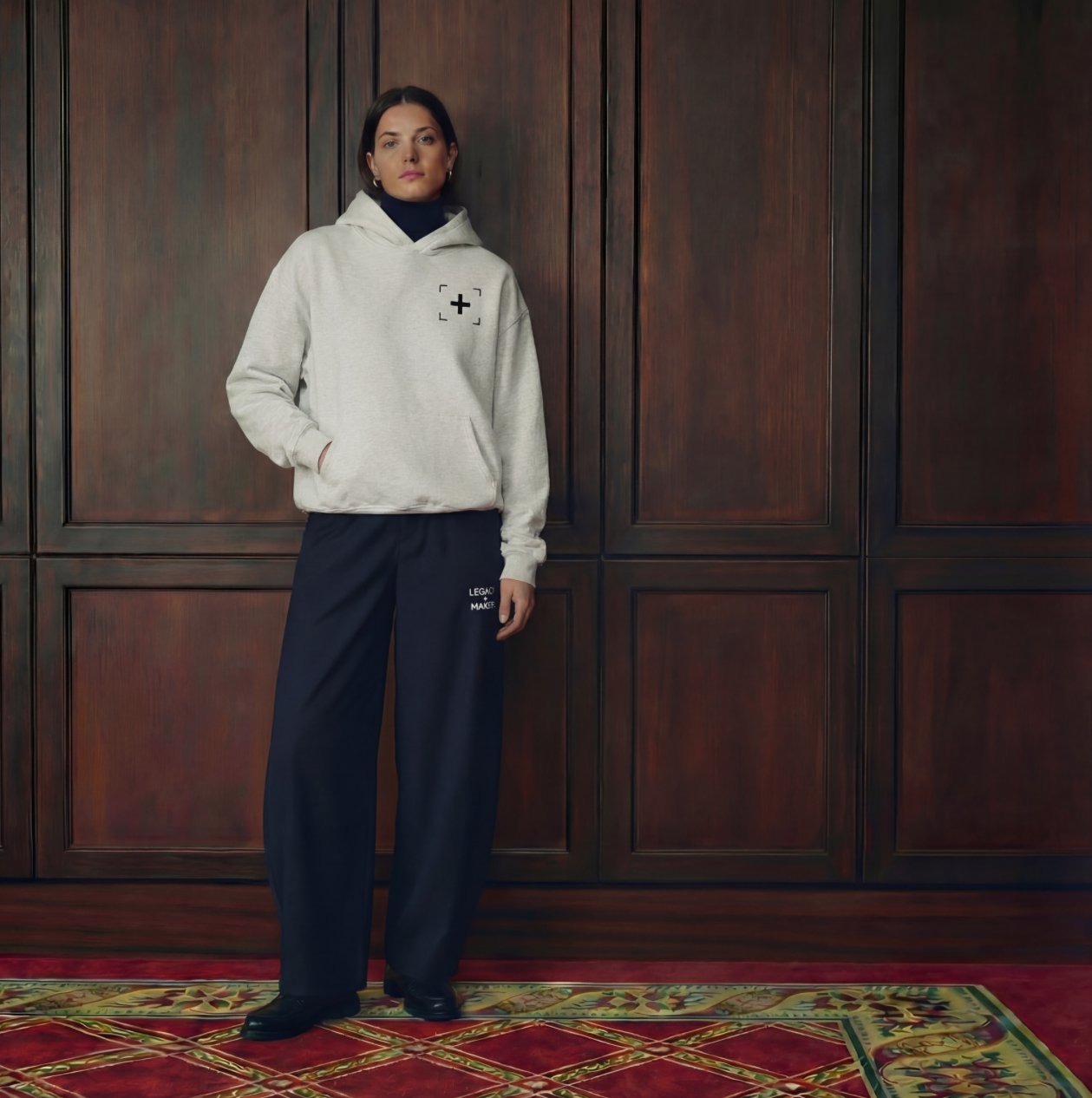 Legay of Makers - Boxy Gather-Hem Hoodie