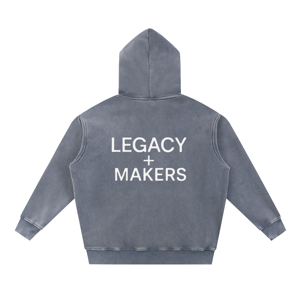 Legacy of Makers - Snow Wash Fleece Oversize Hoodie